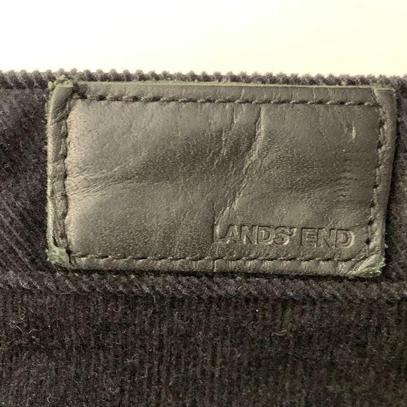 Lands' End Black Mid-Rise Straight Corduroy Pants - Picture 2 of 7